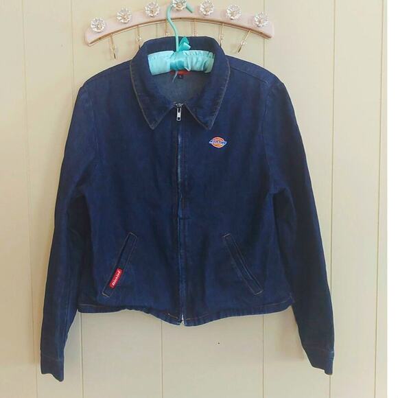 Dickies Girl Zipper Closure Madison Demin Jacket Size Large - Picture 1 of 8